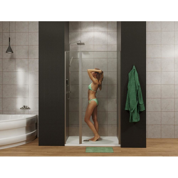 Душевая дверь Allen Brau Priority 160 см 3.31039.BBA (стекло 8 мм) чёрный/прозрачное - фото 8