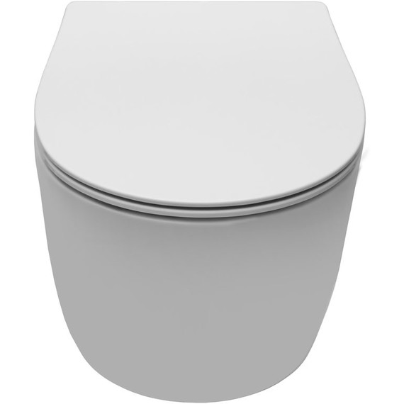 Унитаз подвесной безободковый Allen Brau Fantasy 4.11004.21 с тонкой крышкой микролифт, белый матовый - фото 2