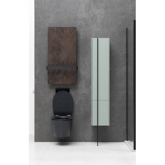 Унитаз подвесной безободковый Allen Brau Fantasy 4.11004.31 с тонкой крышкой микролифт, чёрный матовый - фото 10