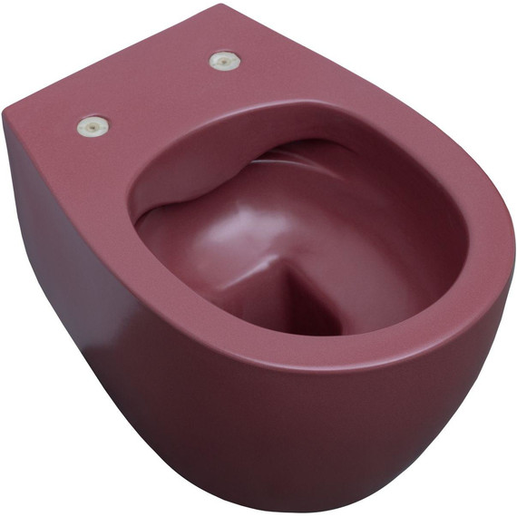 Унитаз приставной безободковый Allen Brau Fantasy 4.11004.BD с тонкой крышкой микролифт, бордо - фото 9