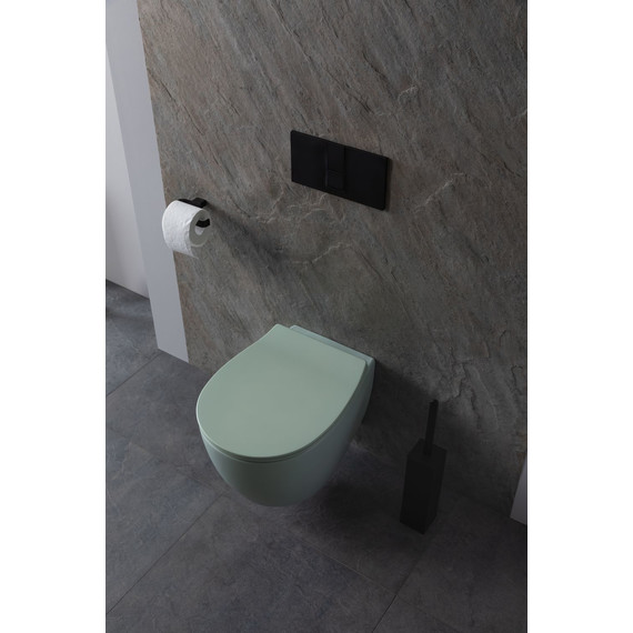 Унитаз подвесной безободковый Allen Brau Fantasy 4.11004.MT с тонкой крышкой микролифт, мятный - фото 27