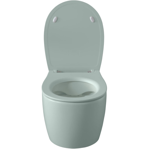 Унитаз подвесной безободковый Allen Brau Fantasy 4.11004.MT с тонкой крышкой микролифт, мятный - фото 8