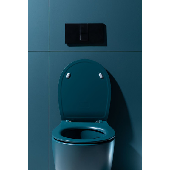 Унитаз подвесной безободковый Allen Brau Fantasy 4.11004.PT с тонкой крышкой микролифт, петроль - фото 19