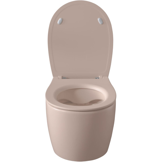 Унитаз приставной безободковый Allen Brau Fantasy 4.11004.SM с тонкой крышкой микролифт, розовый - фото 8