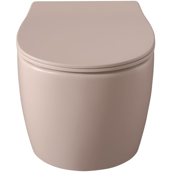 Унитаз приставной безободковый Allen Brau Fantasy 4.11004.SM с тонкой крышкой микролифт, розовый - фото 10