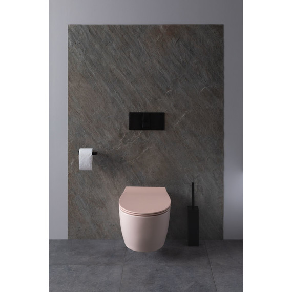 Унитаз приставной безободковый Allen Brau Fantasy 4.11004.SM с тонкой крышкой микролифт, розовый - фото 23