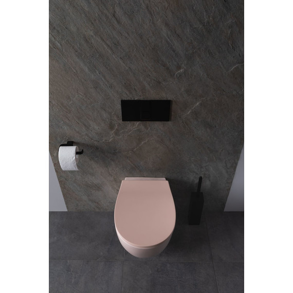 Унитаз приставной безободковый Allen Brau Fantasy 4.11004.SM с тонкой крышкой микролифт, розовый - фото 24