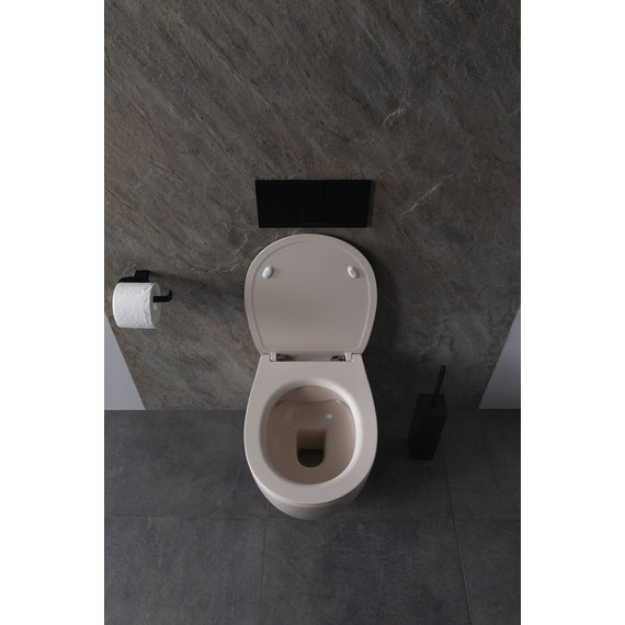 Унитаз приставной безободковый Allen Brau Fantasy 4.11004.IV с тонкой крышкой микролифт, айвори - фото 18