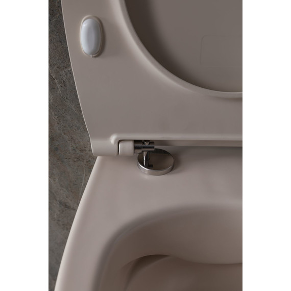 Унитаз приставной безободковый Allen Brau Fantasy 4.11004.IV с тонкой крышкой микролифт, айвори - фото 22