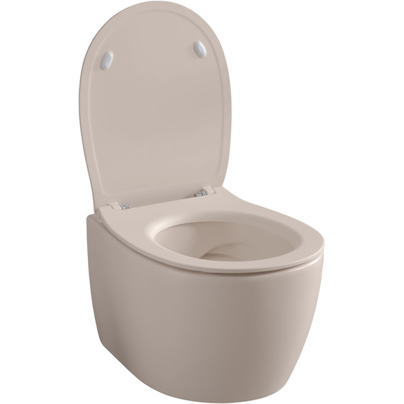 Унитаз приставной безободковый Allen Brau Fantasy 4.11004.IV с тонкой крышкой микролифт, айвори - фото 6