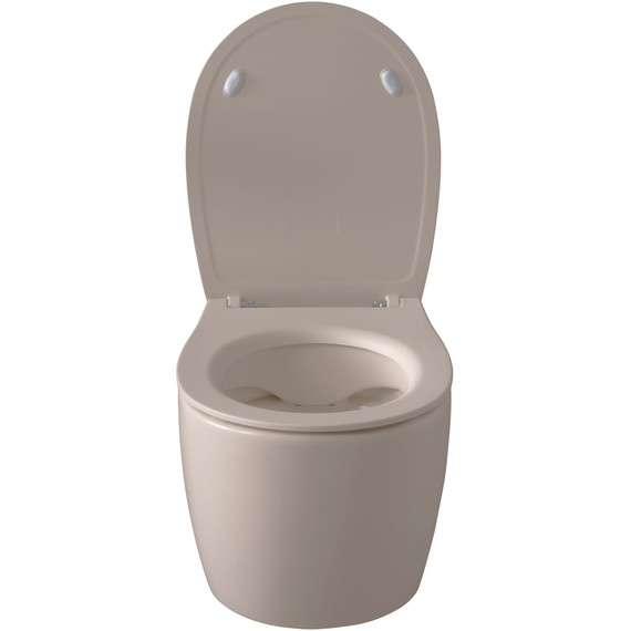 Унитаз приставной безободковый Allen Brau Fantasy 4.11004.IV с тонкой крышкой микролифт, айвори - фото 8