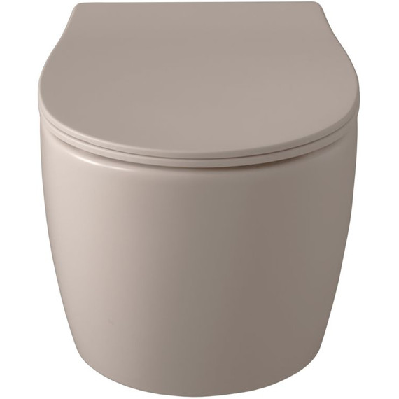 Унитаз приставной безободковый Allen Brau Fantasy 4.11004.IV с тонкой крышкой микролифт, айвори - фото 2