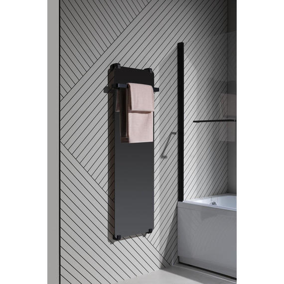 Шторка для ванны Allen Brau Priority 80x150 см 3.31022.BBA, чёрный браш/прозрачное - фото 8