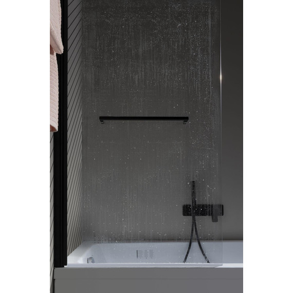 Шторка для ванны Allen Brau Priority 80x150 см 3.31022.BBA, чёрный браш/прозрачное - фото 10