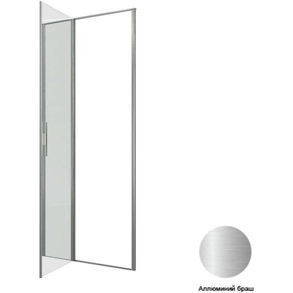 Душевая дверь Allen Brau Priority 90 см 3.31026.BA (стекло 8 мм) серебро браш/прозрачное - фото 16
