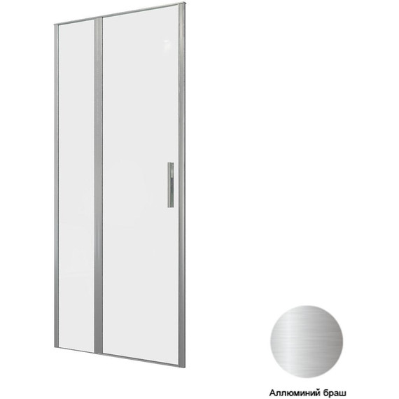 Душевая дверь Allen Brau Priority 90 см 3.31026.BA (стекло 8 мм) серебро браш/прозрачное - фото 17