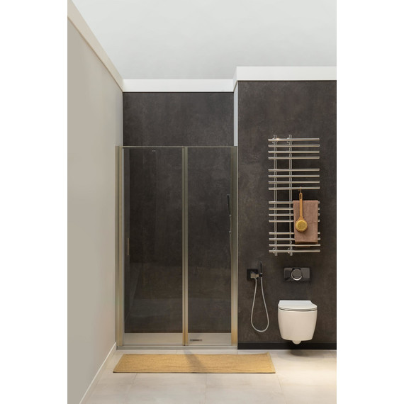 Душевая дверь Allen Brau Priority 90 см 3.31026.BA (стекло 8 мм) серебро браш/прозрачное - фото 6