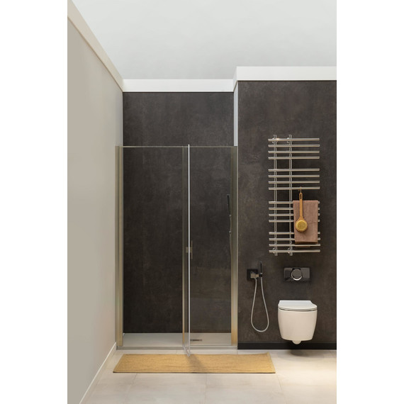 Душевая дверь Allen Brau Priority 90 см 3.31026.BA (стекло 8 мм) серебро браш/прозрачное - фото 7