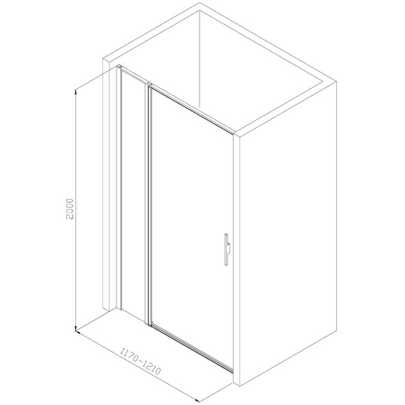 Душевая дверь Allen Brau Priority 120 см 3.31032.BA (стекло 8 мм) серебро браш/прозрачное - фото 19