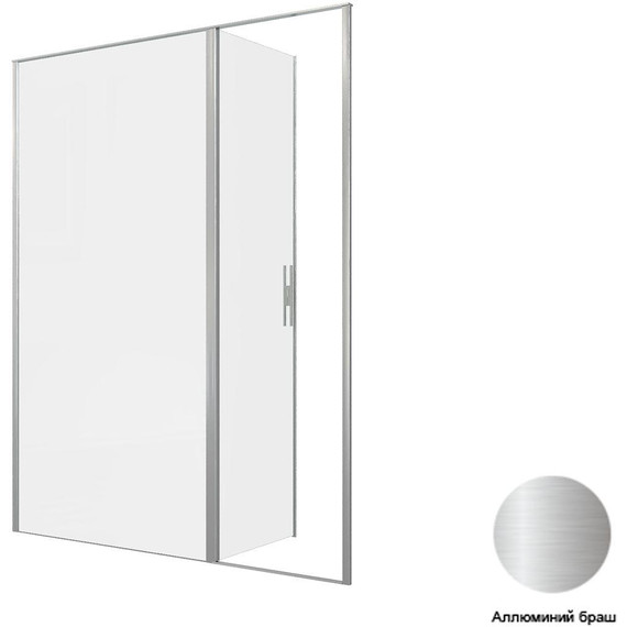 Душевая дверь Allen Brau Priority 160 см 3.31038.BA (стекло 8 мм) серебро браш/прозрачное - фото 17