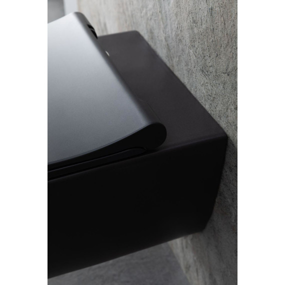 Унитаз подвесной безободковый Allen Brau Priority 4.31001.31 с тонкой крышкой микролифт, чёрный матовый - фото 14