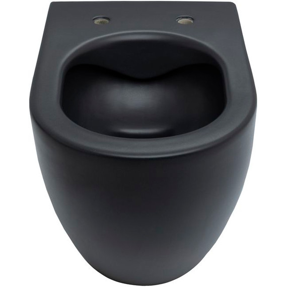 Унитаз подвесной безободковый Allen Brau Reality 4.32006.31 с крышкой микролифт, чёрный матовый - фото 10