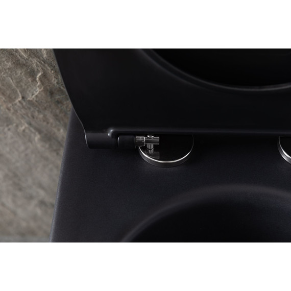 Унитаз подвесной безободковый Allen Brau Reality 4.32006.31 с крышкой микролифт, чёрный матовый - фото 31