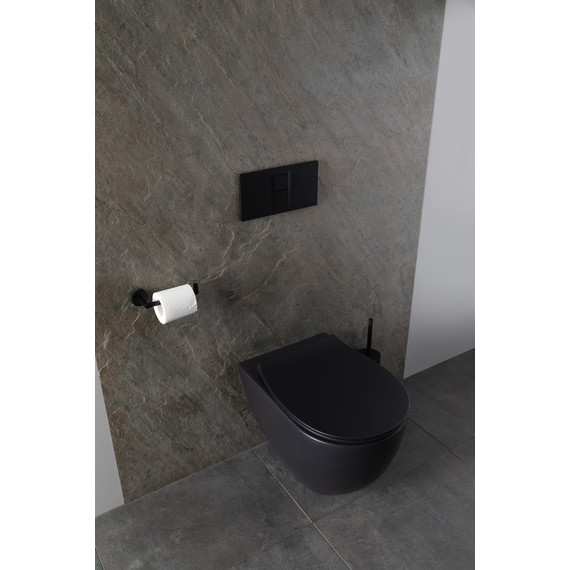 Унитаз подвесной безободковый Allen Brau Reality 4.32006.31 с крышкой микролифт, чёрный матовый - фото 33