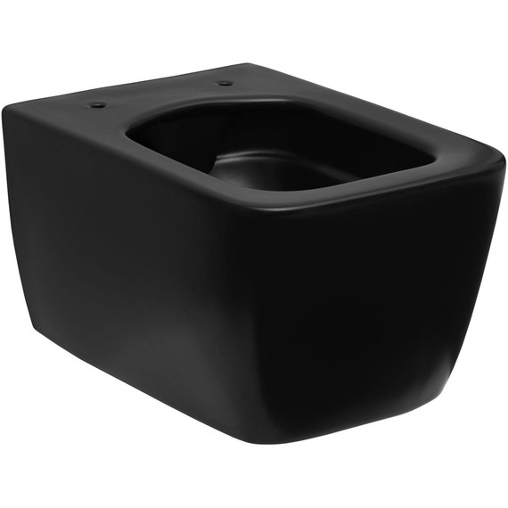 Унитаз подвесной безободковый Allen Brau Liberty 4.33007.31 с тонкой быстросъмной крышкой микролифт, чёрный матовый - фото 7
