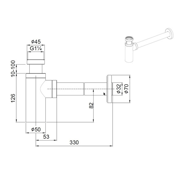 Сифон для умывальника Allen Brau Priority 5.31025-MG, графит браш - фото 2