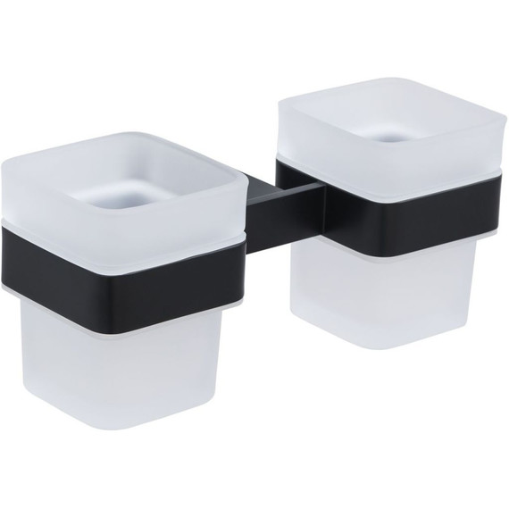 Стакан двойной Allen Brau Infinity 6.21003-31, цвет белый/чёрный матовый - фото 