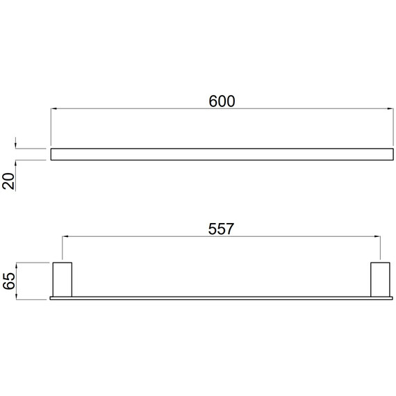 Полотенцедержатель Allen Brau Infinity 6.21011-31, цвет чёрный матовый - фото 3