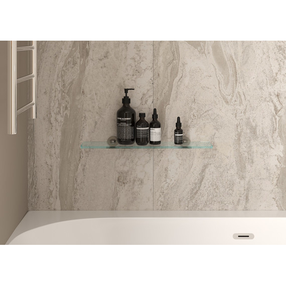 Полка стеклянная Allen Brau Priority 6.31013-BN 50 см, цвет никель браш - фото 3