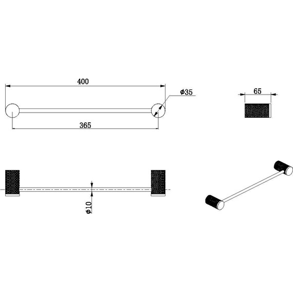 Полотенцедержатель Allen Brau Priority 4.0 6.31С11-BN, цвет никель браш - фото 2