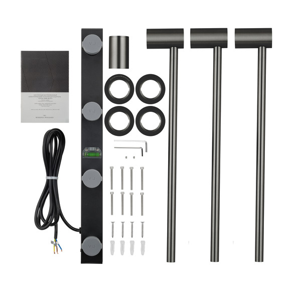 Полотенцесушитель электрический Wonzon & Woghand Hamburg П3 520x515 мм WW-AL313-GM, темный графит - фото 5