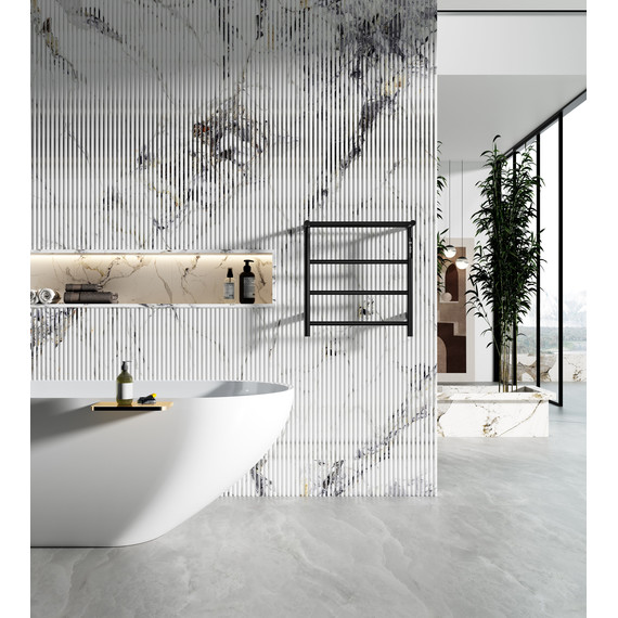 Полотенцесушитель электрический Wonzon & Woghand Bonn с полкой П4 450x500 мм WW-AL402-MB, чёрный - фото 2