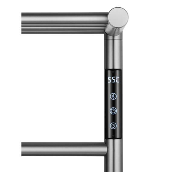 Полотенцесушитель электрический Wonzon & Woghand Bonn с полкой П4 450x500 мм WW-AL402-BR, никель - фото 4