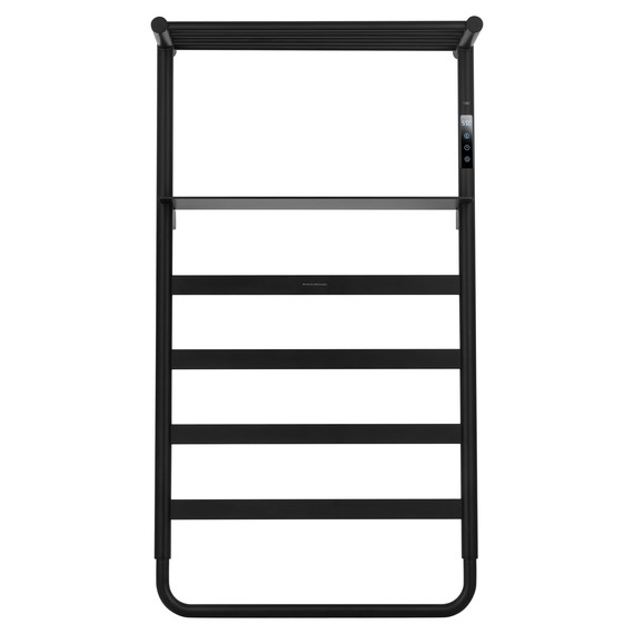 Полотенцесушитель электрический Wonzon & Woghand Düsseldorf с полкой П7 450x862 мм WW-A208-MB, чёрный - фото 