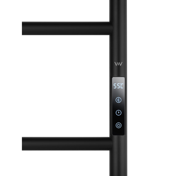 Полотенцесушитель электрический Wonzon & Woghand Wismar П7 450x904 мм WW-AL202-MB, чёрный - фото 4