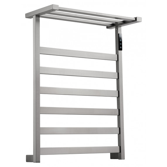 Полотенцесушитель электрический Wonzon & Woghand Frankfurt с полкой П7 450x640 мм WW-A1026-BR, никель - фото 