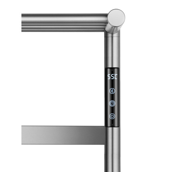 Полотенцесушитель электрический Wonzon & Woghand Essen с полкой П5 548x510 мм WW-A402-BR, никель - фото 4