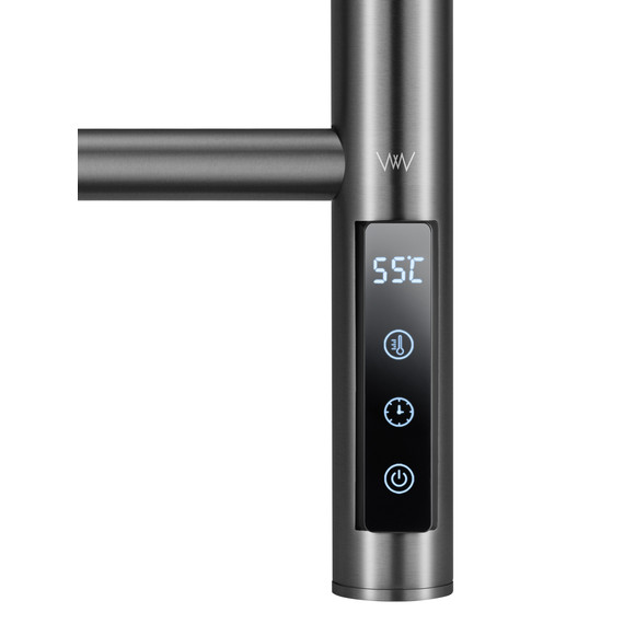 Полотенцесушитель электрический Wonzon & Woghand Bonn П9 418x904 мм WW-AL409-GM, темный графит - фото 4