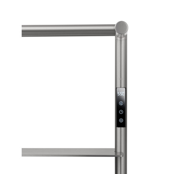 Полотенцесушитель электрический Wonzon & Woghand Düsseldorf с полкой П7 450x862 мм WW-A208-BR, никель - фото 3