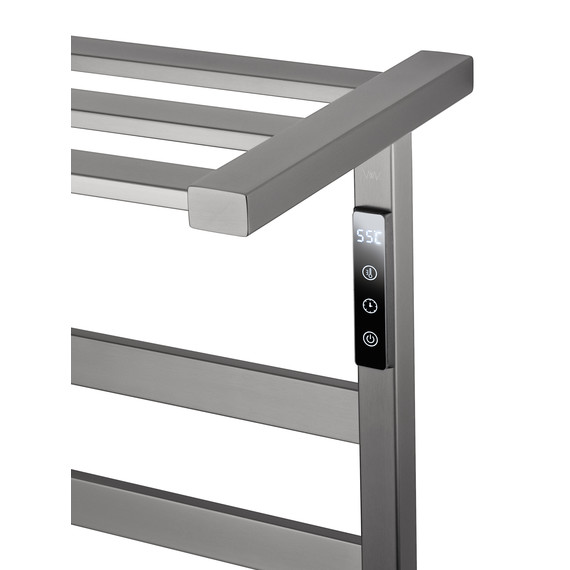 Полотенцесушитель электрический Wonzon & Woghand Frankfurt с полкой П10 450x900 мм WW-1029-GM, темный графит - фото 4