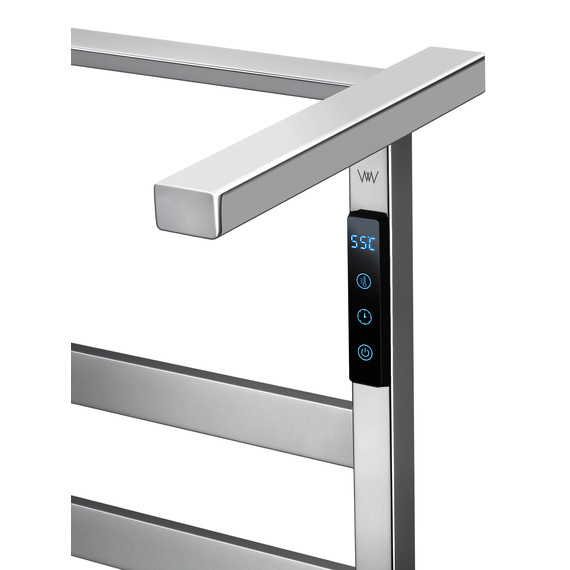 Полотенцесушитель электрический Wonzon & Woghand Frankfurt с полкой П7 450x640 мм WW-A1026-CR - фото 3