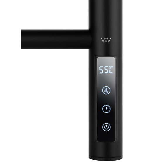 Полотенцесушитель электрический Wonzon & Woghand Bonn П9 418x900 мм WW-AL409-MB, чёрный - фото 4