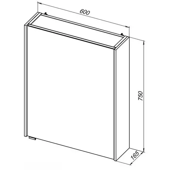 Зеркало-шкаф Aquanet Латина 60 см 00179942, белый - фото 7