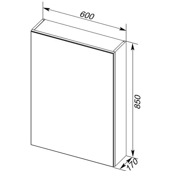 Зеркало-шкаф Aquanet Алвита 60 см 00183989, серый антрацит - фото 7