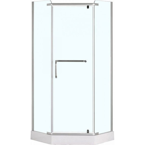 Душевое ограждение Loranto CS-816S B 90x90 см, сатин/прозрачное с поддоном - фото 2