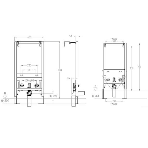 Инсталляция для биде Wonzon & Woghand WW-TI823A - фото 2